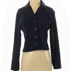 Bridgetown Navy Blue Velour Blazer